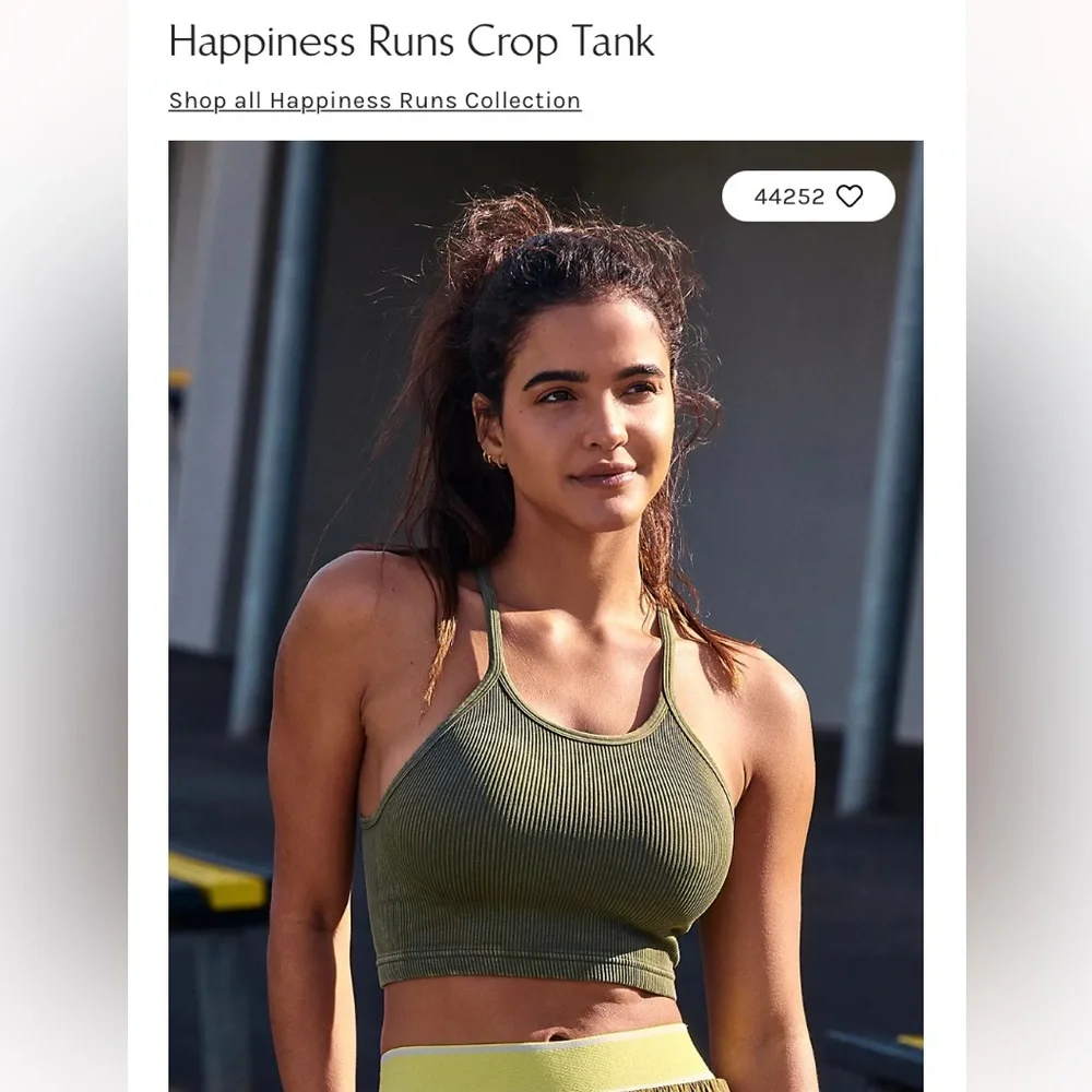 NWOT Free People Happiness Runs crop tank